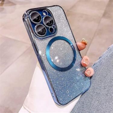 Imagem de Capa de celular com anel magnético e revestimento brilhante para Xiaomi Redmi Note 7 8 9 10 11 12 13 14 Pro Plus 4G 5G 14S 12S 11S 10S 9S 10T, azul, para Redmi Note 10T 5G