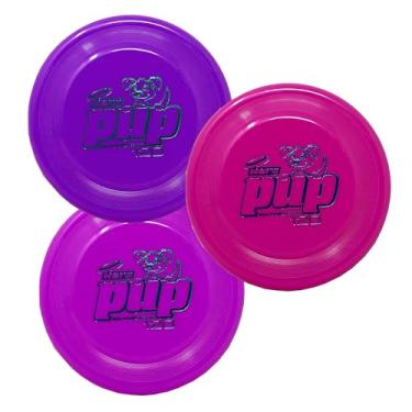 Imagem de Hero Disc USA Hero Pup 120 Mini Dog Frisbee, brinquedo para cães ao ar livre e mini frisbee, pacote com 3 discos voadores para cães pequenos (as cores variam)