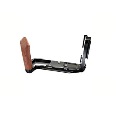 Imagem de M-REMOTE Quick Release L Plate Bracket Holder Hand Grip for Fuji XT5 Grip Camera for Arca Swiss Tripod Head Special l-Shaped Board of Wooden Handle DSLR Somehow Extend Accessories (XT5-QR L Plater b)