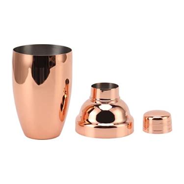 Imagem de Coqueteleira de bar aço inoxidável à prova de cozinha bartender bebidas misturadas com leite e chá (ouro rosa)