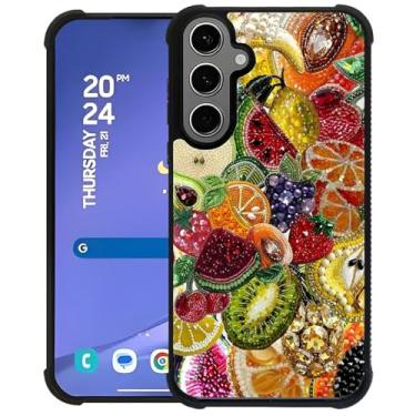 Imagem de DAIZAG Capa para Samsung Galaxy S24 Plus/S25 Plus, capa protetora antiderrapante com absorção de choque de quatro cantos para meninas e meninos - colagem de contas de frutas
