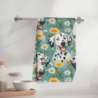 Imagem de Toalhas de cozinha com retrato de cachorro 61 x 35 cm, toalha de prato de microfibra absorvente, toalhas de mão de waffle para cozinha, casa, banheiro, presentes para amantes de cães 5