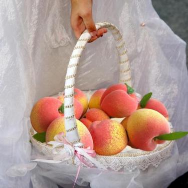 Imagem de Kit 8 Pêssegos Artificiais para Fruteiras Decoração com Frutas Artific