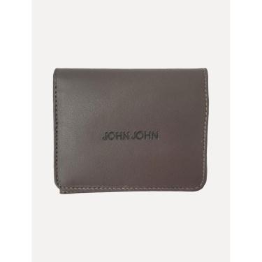 Imagem de Carteira John John Masculina Couro Roger Brown Marrom-Masculino