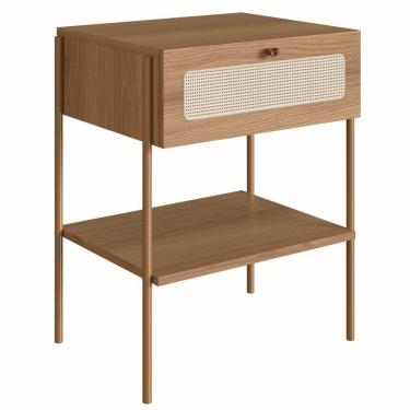 Imagem de Mesa De Cabeceira 1 Gaveta Palhinha Oslo Hanover Artesano