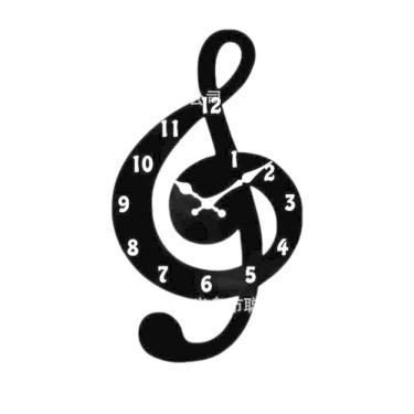 Imagem de Relógio de parede Music Note de 12 polegadas Modern Silent Quartz