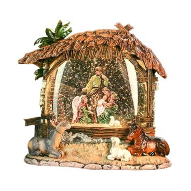 Imagem de Ｂｅｓｇａ Globo de Neve Iluminado de Natal, Decoração Natalina Colecionável, Enfeite de Mesa para Prateleira ou Escrivaninha, Coqueiros