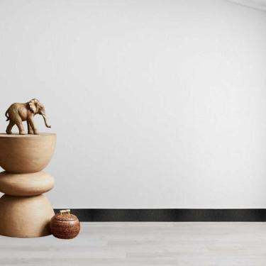 Imagem de Kit Rodapé de Poliestireno Liso 5 Barras de 10cm x 240cm Rende 12 Metr