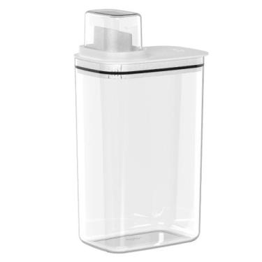 Imagem de Dispenser Porta Sabão Em Pó Líquido 2,3L Com Medidor Flow Ou, 2 Branco