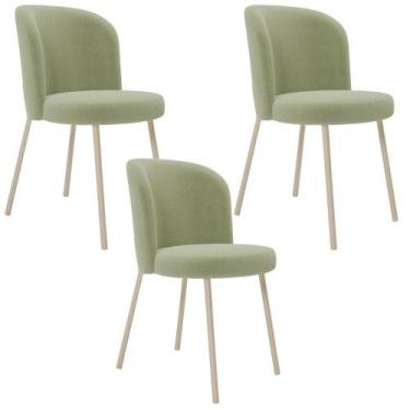 Imagem de Kit 03 Cadeiras Para Sala De Jantar Cozinha Estofada Gavi Arena L02 Bo
