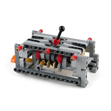 Imagem de Sparkleiot MOC 5 Speed with Reverse Gearbox Model for Building Blocks Blocks Engine Gear Speed Adjust/Technology Car Modification