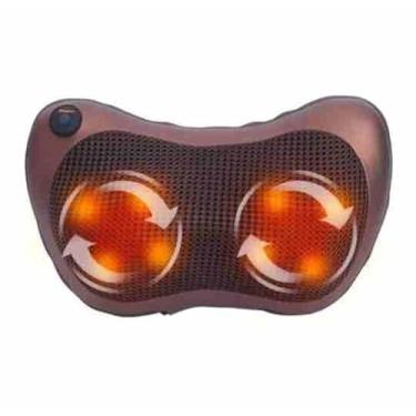 Imagem de Almofada Massageadora Cervical e Lombar Elétrica com Aquecimento e Shiatsu 3D – Relaxamento para Casa, Carro e Escritório