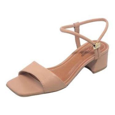 Imagem de Sandália Feminina Salto Baixo Couro Conforto Bottero-Feminino