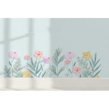 Imagem de Adesivo de Parede de Flores Adesivo de Vinil para Decoração e Arte - G