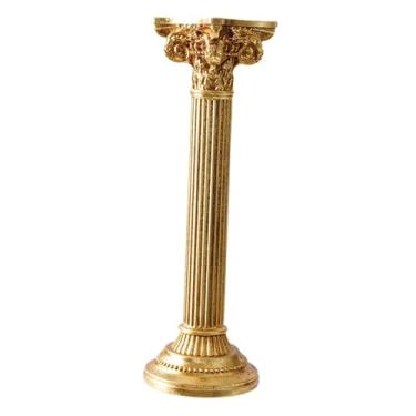 Imagem de Generic Estátua de pilar romano, escultura de coluna romana, figura de coluna grega para presente, estátua grega para cenário de casamento, festa no jardim, Ouro