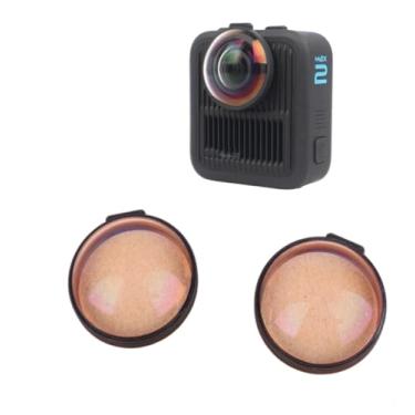 Imagem de YUULNMOP 2 peças de protetor de lente compatível com câmera de ação GoPro Max2, rigidez 10H, vidro temperado ótico, capa protetora para lentes antiembaçamento, acessórios
