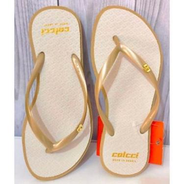 Imagem de Chinelo Feminino Colcci Top Metal Ouro - Conforto e Estilo Casual-Feminino