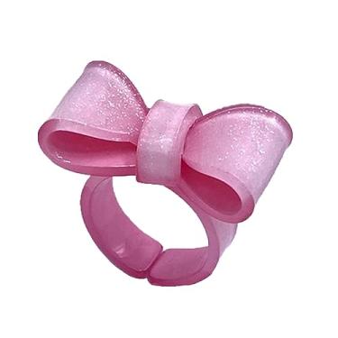 Imagem de BOGEEL Anéis de resina anéis de acrílico dumpy anéis de nó estéticos modernos coloridos anéis abertos anéis de joias para mulheres