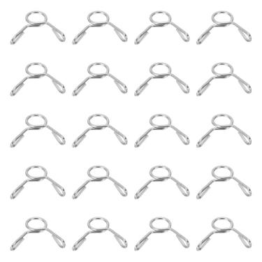 Imagem de HARFINGTON Clipes de mangueira de linha de combustível 20 peças 5 mm ID 5,8 mm OD 304 tubos de aço inoxidável clipes de mola para mangueira de ar, tubo de água, motocicleta, scooter, quadriciclo