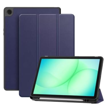 Imagem de Capa para tablet Samsung Galaxy Tab A11+/A9++ de 11 polegadas – Capa protetora de TPU premium com suporte dobrável, compartimento para caneta, hibernar/despertar automático, fina, leve, à prova de