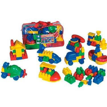 Imagem de Caixa de Blocos de Montar Quebra Cuca 120 Peças