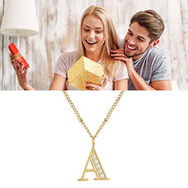 Imagem de Generic Colar Dourado Com Pingente CNC Requintado para Mulheres e Meninas, Comprimento Ajustável para Uso Diário Ti Aço Decoração de Aço Inoxidável Caixa de Presente Incluída (Ouro)