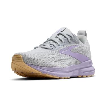 Imagem de Brooks Tênis de corrida feminino Trace 4 Neutral, Ostra/Roxo/Sherbert, 36