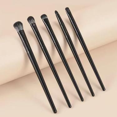 Imagem de Conjunto de pincéis de maquiagem para os olhos, delineador, sombra, delineador, sobrancelha, feminino, ferramenta cosmética de beleza facial (5 peças)