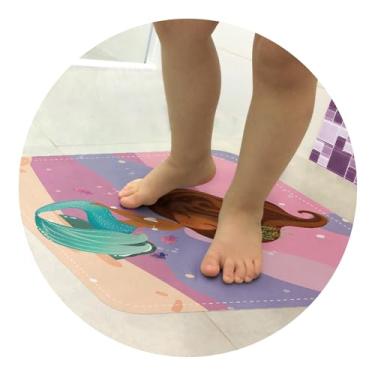 Imagem de Adesivo Antiderrapante Banheiro Sereia Morena Menina 50x45cm