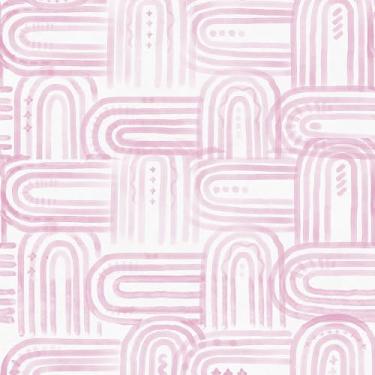 Imagem de Tanluxo Yiniri Papel de parede rosa Peel and Stick Boho Contact Paper Um conjunto de 43,9 cm x 1,219 cm Papel de parede geométrico abstrato moderno papel de parede autoadesivo removível para quarto