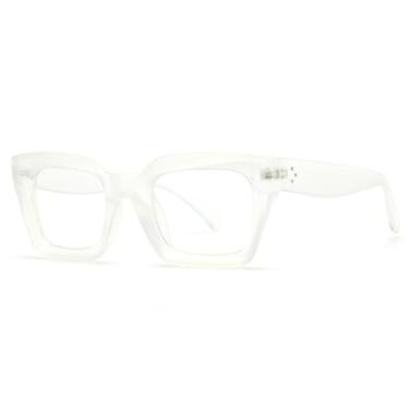 Imagem de Óculos de Sol Olho de Gato Feminino com Lentes Transparentes Degradê Oceano e Rebites Masculino com Proteção UV400 para Esportes ao Ar Livre, Corrida e Ciclismo.