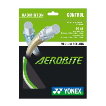 Imagem de YONEX Corda de badminton híbrida Aerobite 10 m (branco/verde)