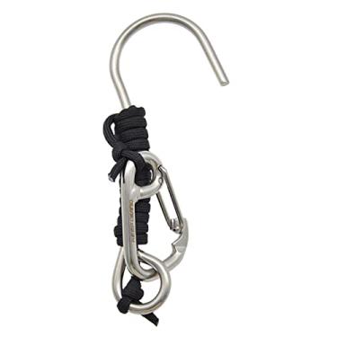 Imagem de Reef Drift Hook Mergulho Scuba Aço Inoxidável 316 com Cordão de Nylon Trançado Lanyard Carabiner