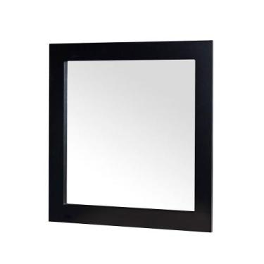 Imagem de Espelho Quadrado Decorativo Dália com Moldura - M53055 - Linz, Preto