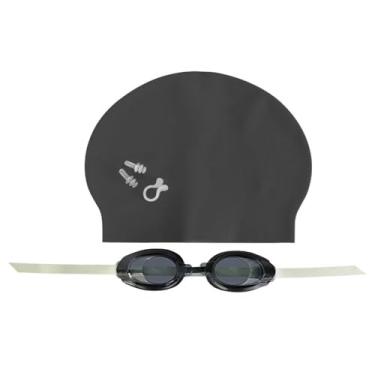 Imagem de Kit de Natação com Óculos, Touca, Protetor de Ouvido e Nariz, Preto