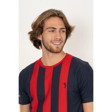 Imagem de Camiseta Listrada Aleatory Refined Vermelha-Masculino