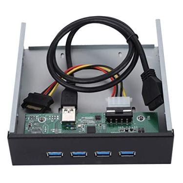 Imagem de Ymiko 5,25 Polegadas 19 Pinos para Unidade de CD USB 3.0 Hub de 4 Portas Painel Frontal CD ROM Expansão Mobile Bay