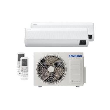 Imagem de Ar Condicionado Multi Bi Split Samsung Wind Free 18000 BTUs (2x12000) Quente e Frio Inverter R410 220V (AJ050AXJ2KH/AZ)