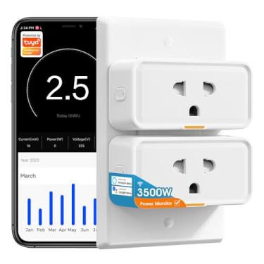 Imagem de SMATRUL WiFi Smart Plug with Energy Monitoring, 15A/3000W Smart Outlet Works with Alexa, WiFi Plug with APP Remote Control, Timer, Overcharge Protection, 2.4G WiFi Only, RoHS, CE & FCC Certified.