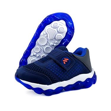 Imagem de Tênis Infantil Masculino Com Luzes de Led MP1814 - AS109 Cor:Azul-Bolha;Tamanho:27