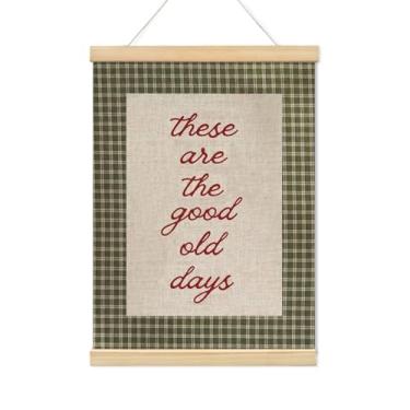 Imagem de TFKFJLF Decoração de parede These Are the Good Old Days, impressão de citação vintage de fazenda, decoração de arte de parede infantil vintage, impressões de pôster inspirador retrô para decoração de