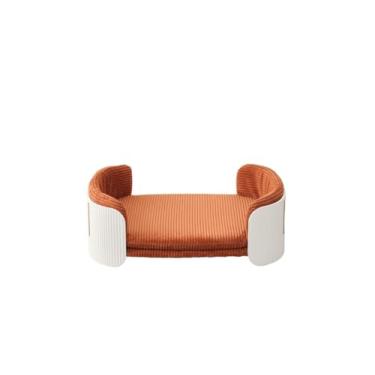 Imagem de Sofá-cama para gatos e cães pequenos para animais de estimação pequenos móveis de madeira elevada para animais de estimação destacável e lavável, adequado para uso interno e externo, adequado para