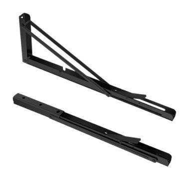 Imagem de Tripé dobrável de aço inoxidável prateleira de parede dobrável suporte dobrável suporte de prateleira resistente montado na parede dobradiça de mesa dobrável economia de espaço ideal para bancadas