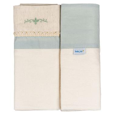 Imagem de Manta Flanelada Lisa com Vira Bordada para Bebê