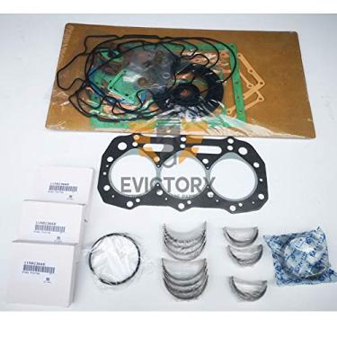 Imagem de EVICTORY Anel de pistão para motor SHIBAURA N843 N843L N843-L + kit completo de junta + rolamento pequeno grande principal