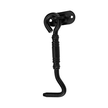 Imagem de GLOGLOW Conjunto de Maçaneta e Fechadura de Porta Com Trava Ocular de Aço, Preto, Resistente à Ferrugem, 4,33 Polegadas, para Portas de Galpão, Portões, Gancho de Cabine de Janelas, Aço Inoxidável