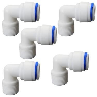 Imagem de Adaptador de conexão rápida de rosca macho de 9,5 mm para tubo de 3/20.3 cm, encaixe de tubo de plástico push-fit para sistemas de filtro de água de osmose reversa RO, dispensadores de bebidas