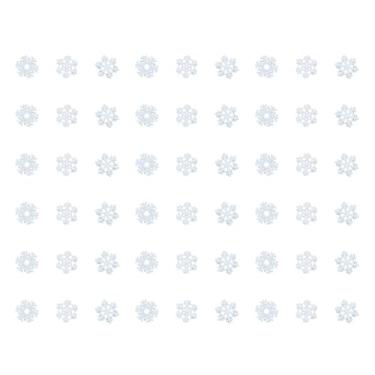 Imagem de sowaka 100 peças minúsculos flocos de neve para artesanato, mini enfeite de metal de 5 mm para Natal, faça você mesmo, scrapbook, arte de unhas, decoração de resina para festas de inverno