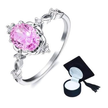 Imagem de Anel De Formatura Prata Banhado Prateado Profissões Profissão (Rosa, 22)