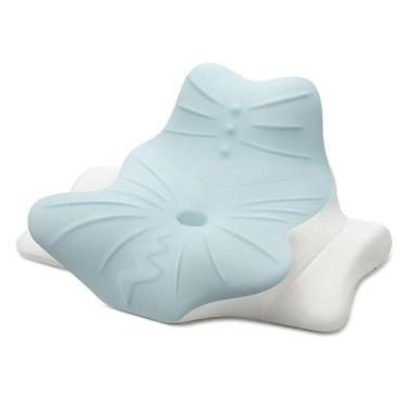 Imagem de moonupal Almofada ergonômica de espuma de memória, almofada de suporte de sofá, travesseiro propenso para dormir/leitura, alívio de dor nas costas/refluxo ácido, adequado para massagem, capa removível